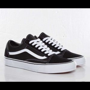 Black low top vans ONLY WORN ONCE